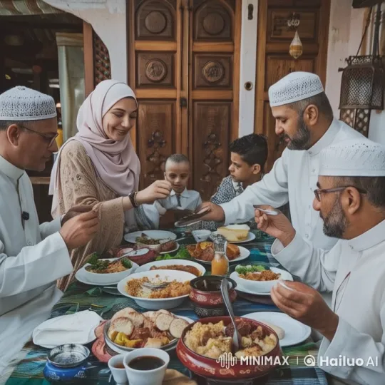 Muslims Celebrate Ramadan Iftar in Live2D Animation – AI Generated Video | Hailuo AI