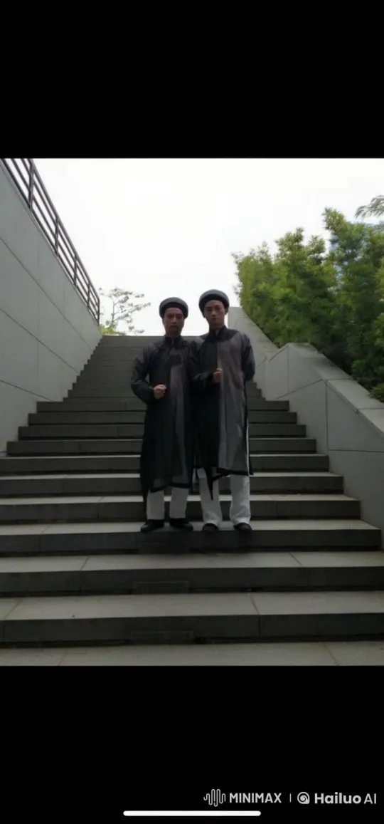 Synchronized Kung Fu Display on Staircase – AI Generated Video | Hailuo AI