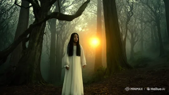 Mysterious Forest: Girl's Encounter with the Unknown – AI Generated Video | Hailuo AI