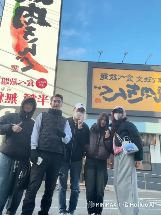 Friends Enjoy Playful Kung Fu Sparring in Front of Building – AI Generated Video | Hailuo AI
