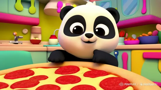 Baby Panda Kiki's Joyful Pizza-Making Adventure – AI Generated Video | Hailuo AI