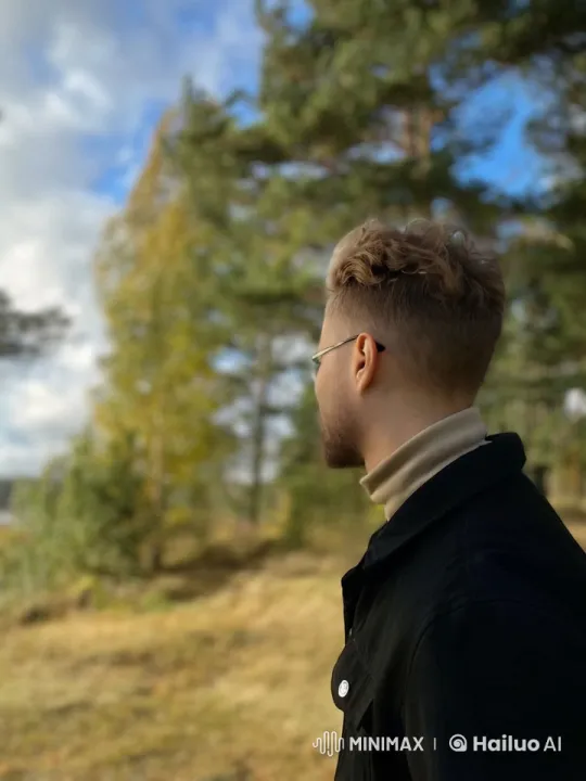 Man Laughs in Scenic Outdoor Setting – AI Generated Video | Hailuo AI