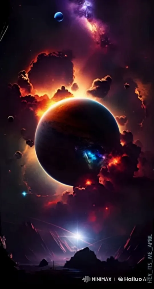 Cosmic Dance: Vibrant Planets and Swirling Nebulae – AI Generated Video | Hailuo AI