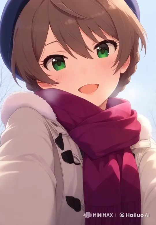 Live2D Animated Girl in Winter Setting with Cheerful Interaction – AI Generated Video | Hailuo AI