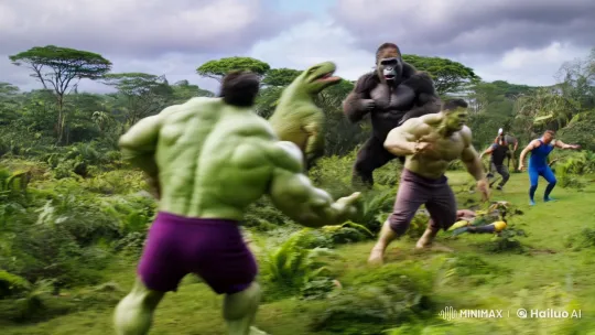 Superheroes Battle in Epic Visual Spectacle – AI Generated Video | Hailuo AI