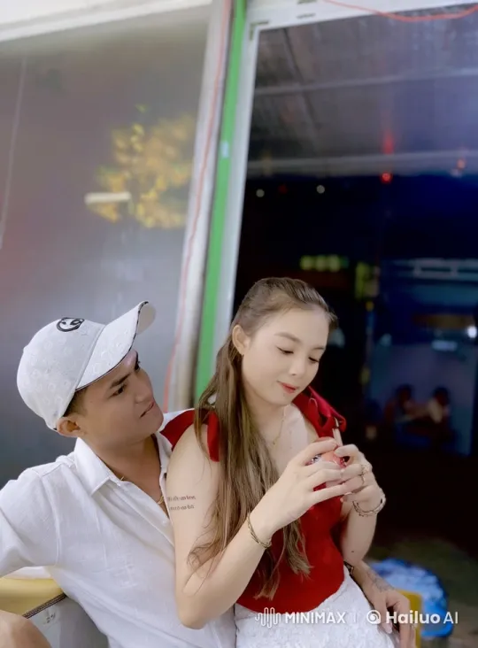Couple Enjoying a Casual Moment in a Vibrant Setting – AI Generated Video | Hailuo AI