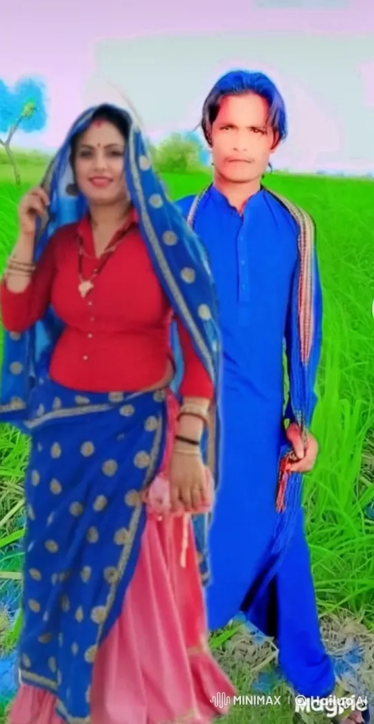 Couple Embraces in Serene Field with Vibrant Attire – AI Generated Video | Hailuo AI