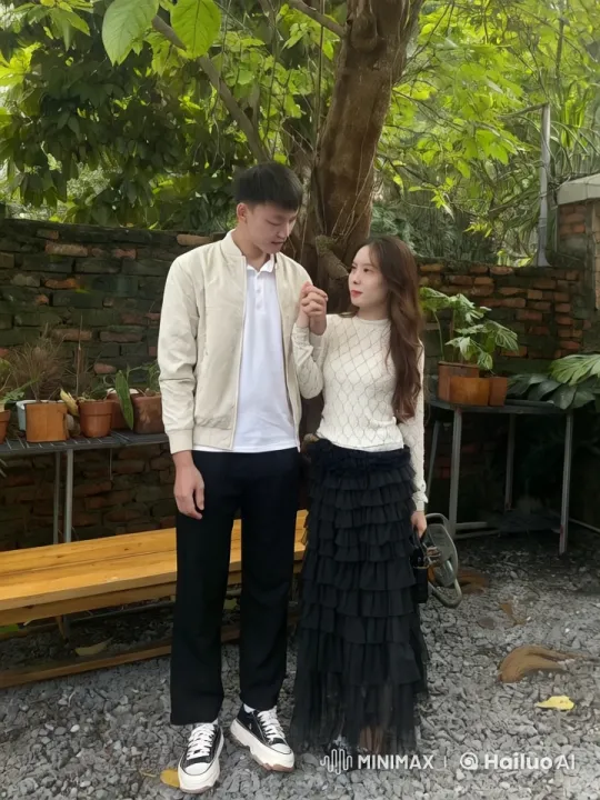 Young Couple Practicing Kung Fu in Garden – AI Generated Video | Hailuo AI