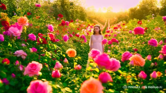Enchanted Garden: Aesthetic Beauty Meets Graceful Maiden – AI Generated Video | Hailuo AI