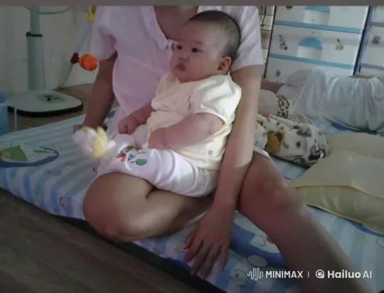 Baby's Joyful Playtime on Adult's Lap – AI Generated Video | Hailuo AI