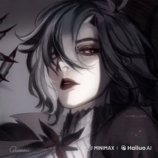 Mysterious Character in Dark Live2D Illustration with Flowing Hair – AI Generated Video | Hailuo AI