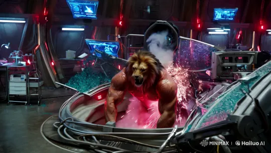 Demonic Creature Awakens in Futuristic Bio-Lab – AI Generated Video | Hailuo AI