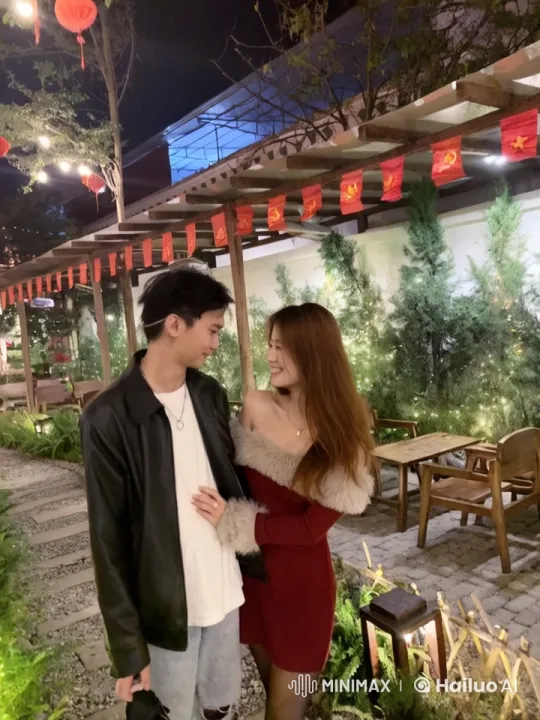 Romantic Couple Showcases Martial Arts in Festive Outdoor Setting – AI Generated Video | Hailuo AI