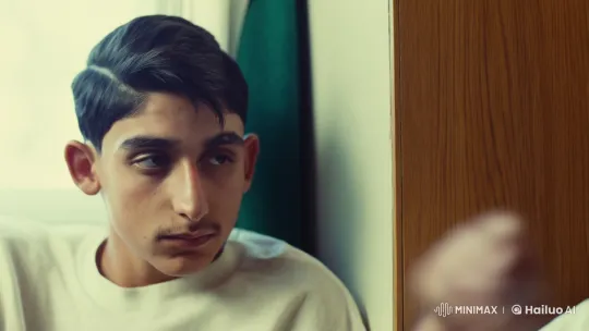 Young Man Reflects in Dimly Lit Room – AI Generated Video | Hailuo AI