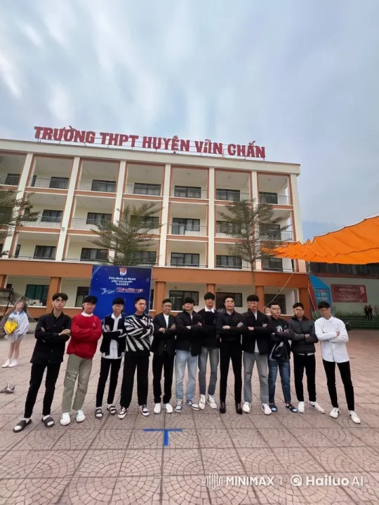 Students Perform Energetic Kungfu Routine at School – AI Generated Video | Hailuo AI