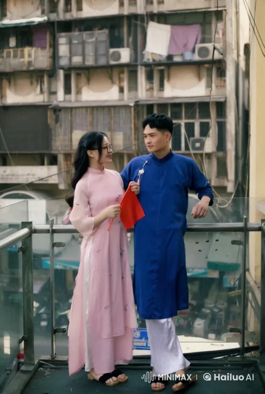 Couple Practicing Kung Fu on Balcony – AI Generated Video | Hailuo AI