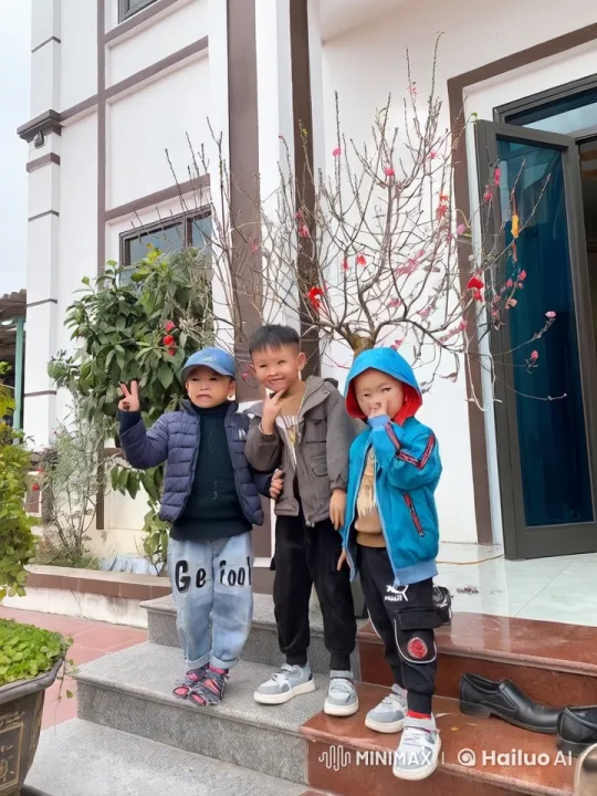Children Practicing Kung Fu in Front of Blossoming Tree – AI Generated Video | Hailuo AI
