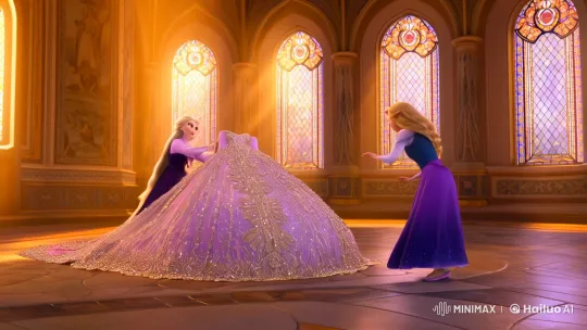 Princesses Dance with Dress in Opulent Chamber – AI Generated Video | Hailuo AI