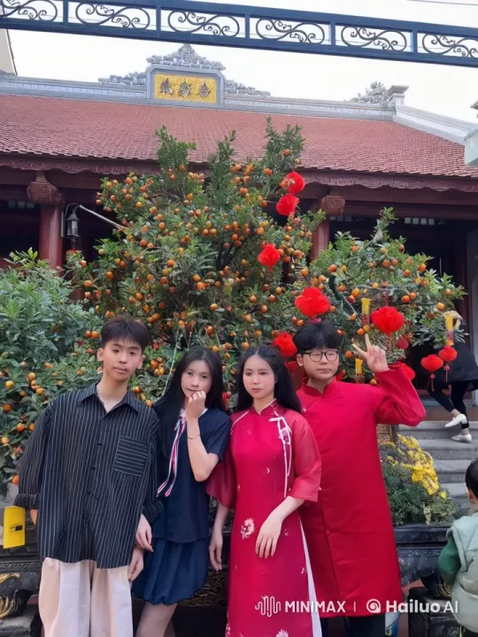 Young Martial Artists Perform Kung Fu in Front of Temple – AI Generated Video | Hailuo AI
