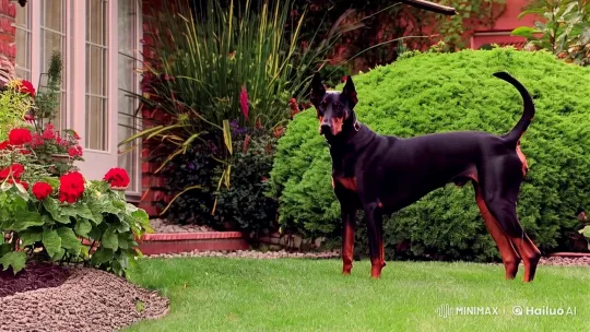 Doberman's Day: Guarding, Training, and Running – AI Generated Video | Hailuo AI