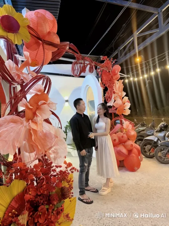 Couple Performs Energetic Martial Arts in Decorated Setting – AI Generated Video | Hailuo AI