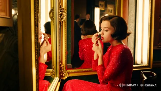 Vintage Jazz Club: Glamorous Singer Prepares in Style – AI Generated Video | Hailuo AI