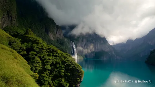 Majestic Milford Sound Panorama in Fiordland National Park – AI Generated Video | Hailuo AI