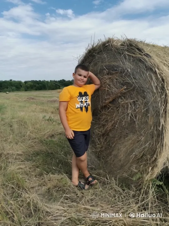 Boy jumps, pretends to catch a shark in rural setting – AI Generated Video | Hailuo AI