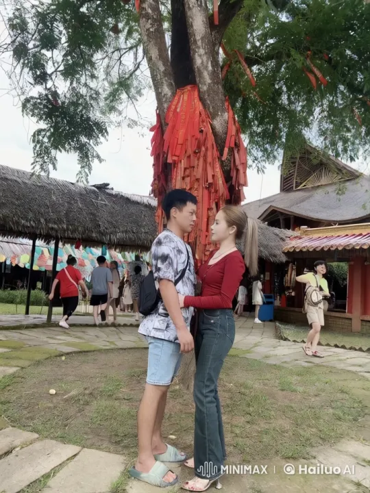 Couple's Romantic Kung Fu Fight with Prayer Ribbons – AI Generated Video | Hailuo AI