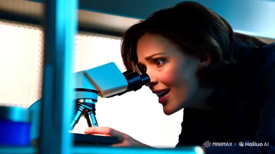Scientist's Horror Unveiled Under Microscope – AI Generated Video | Hailuo AI