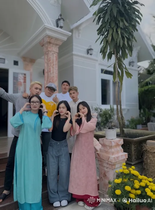 Martial Arts Display in Modern House Garden Setting – AI Generated Video | Hailuo AI