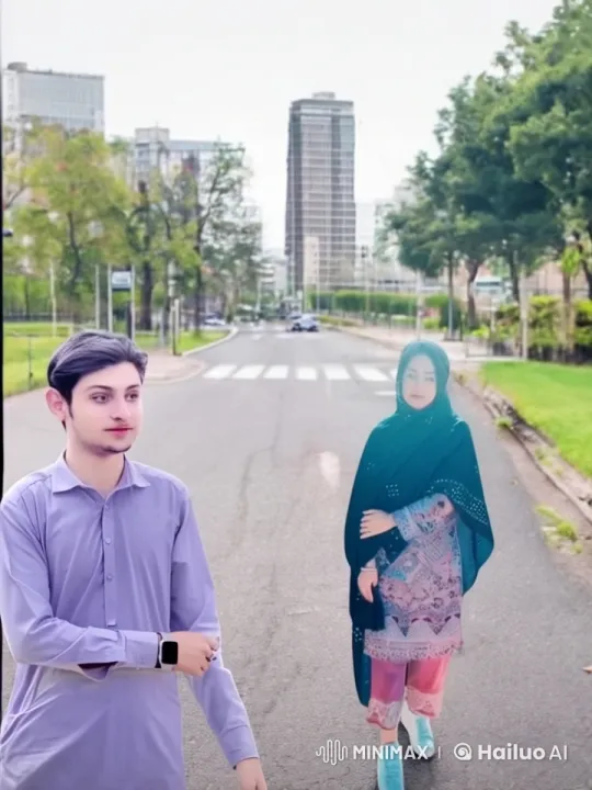Couple Shares Romantic Kiss in Animated Cityscape – AI Generated Video | Hailuo AI