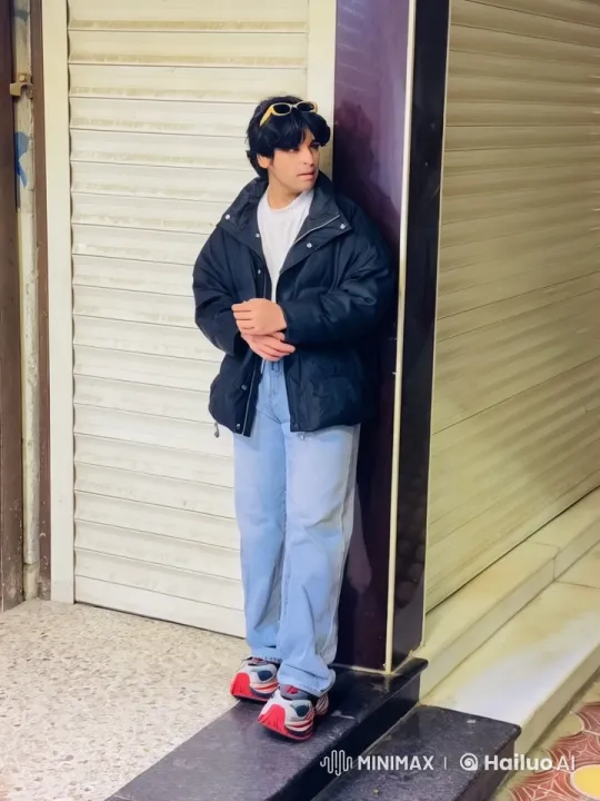 Casual Man Smoking in Alleyway Setting – AI Generated Video | Hailuo AI
