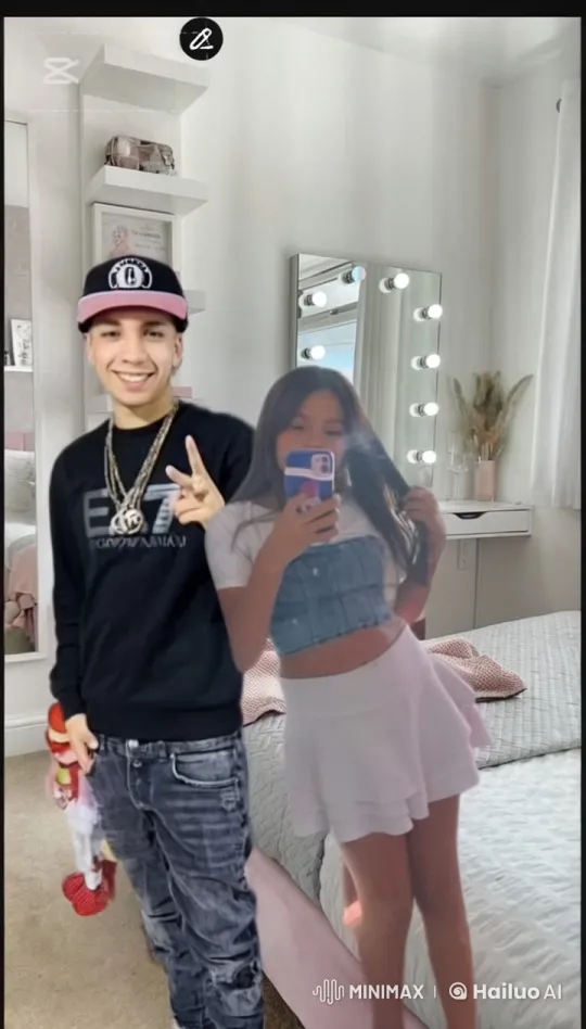 Young Couple Shares Affectionate Moment in Bedroom – AI Generated Video | Hailuo AI