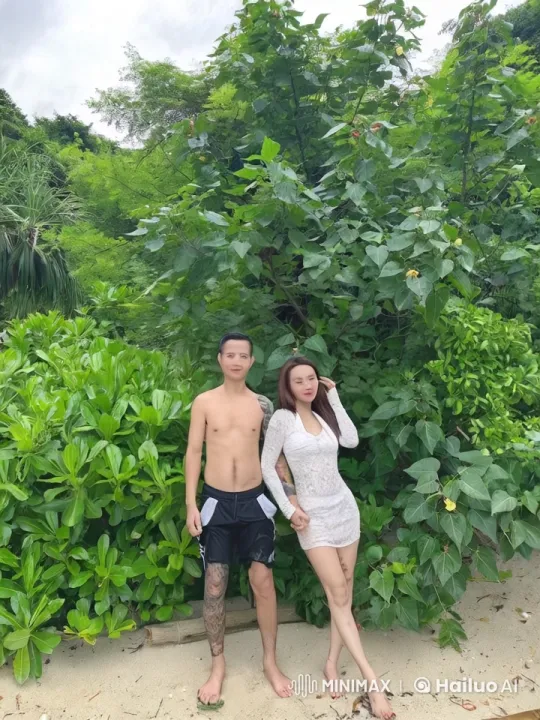 Kung Fu Fight on Beach with Lush Jungle Background – AI Generated Video | Hailuo AI