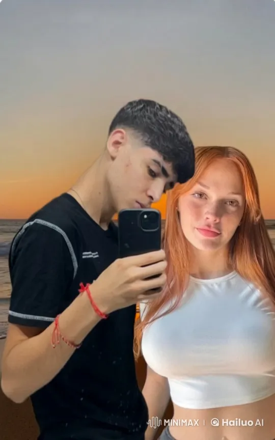 Couple Kisses Tenderly at Sunset Over Ocean – AI Generated Video | Hailuo AI