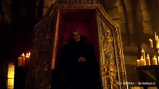 Dracula Awakens in Shadowy Crypt with Dramatic Cinematography – AI Generated Video | Hailuo AI