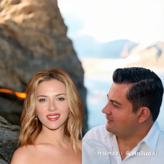 Couple Shares Romantic Kiss in Mountainous Landscape – AI Generated Video | Hailuo AI