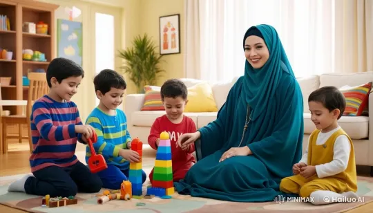 Veiled Woman Enthusiastically Plans Work-From-Home Project – AI Generated Video | Hailuo AI