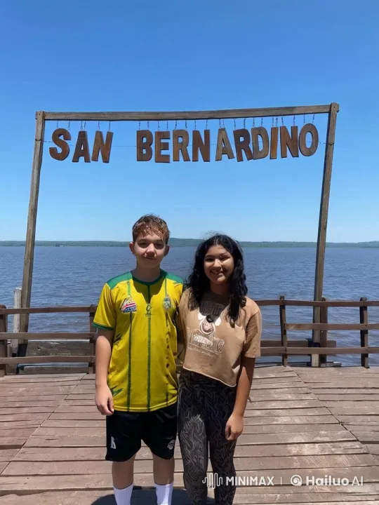 Young Couple Shares Romantic Moment at San Bernardino Lakeside – AI Generated Video | Hailuo AI