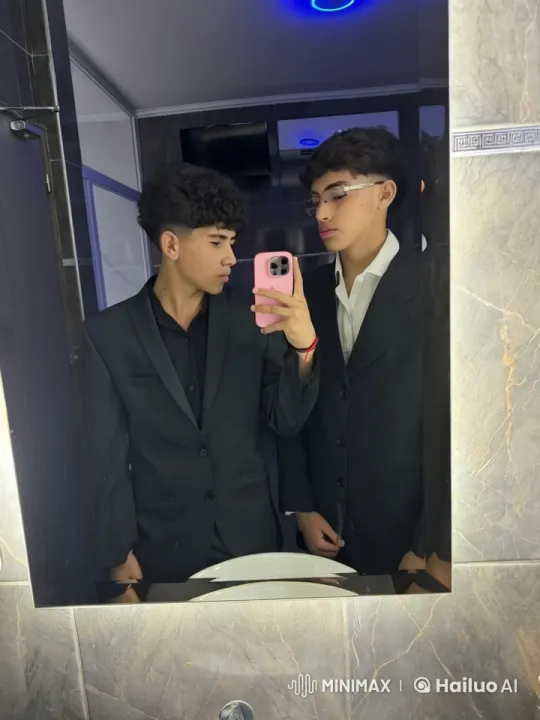 Boys Share Intimate Kiss in Stylish Bathroom – AI Generated Video | Hailuo AI