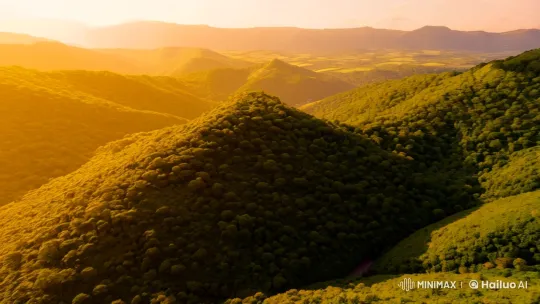 Golden Sunset Over Swaying Wildflowers – AI Generated Video | Hailuo AI