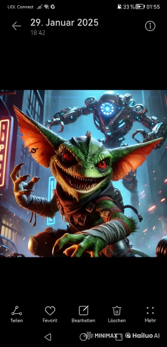 Mischievous Goblin vs. Robotic Giant in Urban Showdown – AI Generated Video | Hailuo AI