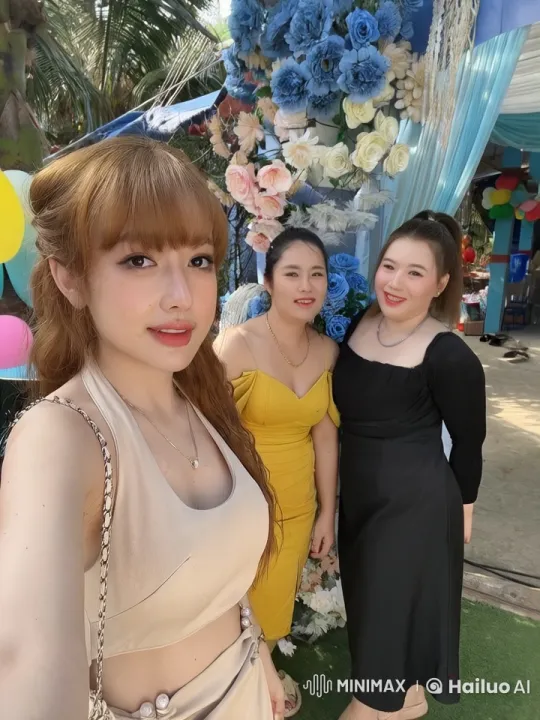 Elegant Women Engage in Energetic Kung Fu at Festive Event – AI Generated Video | Hailuo AI