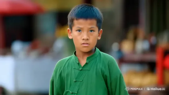 Young Boy Demonstrates Determination and Skill in Martial Arts – AI Generated Video | Hailuo AI
