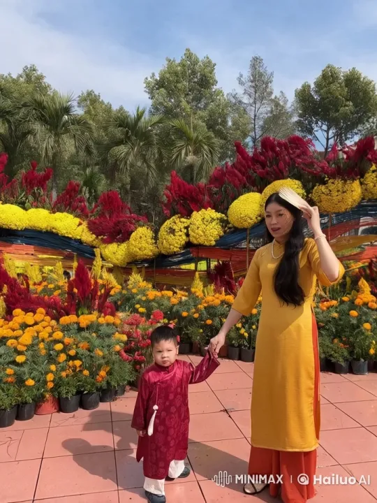 Colorful Garden Kung-Fu Duo in Vivid Harmony – AI Generated Video | Hailuo AI