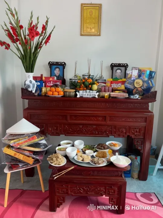 Traditional Home Altar with Family Feast – AI Generated Video | Hailuo AI