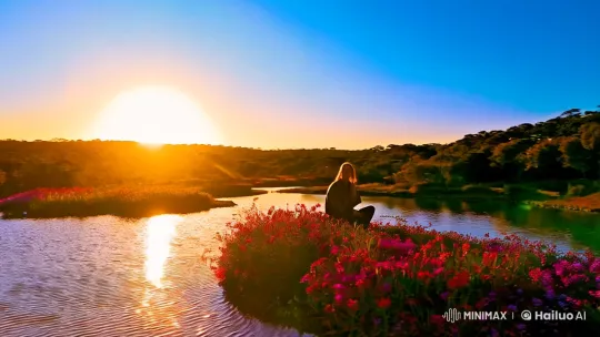 Dance in Nature: Solo Figure Captured in Fluid Tracking Shot – AI Generated Video | Hailuo AI