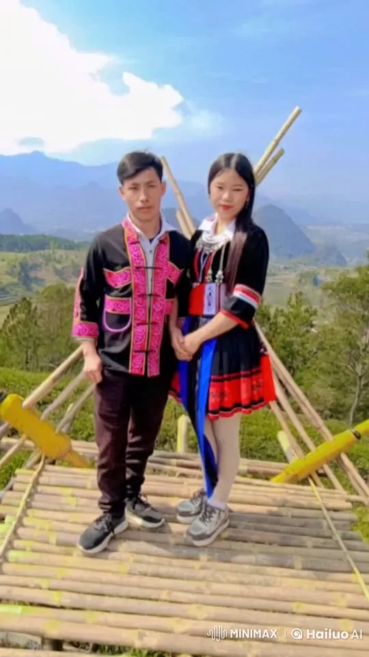 Young Couple Embraces Culture in Scenic Mountain Setting – AI Generated Video | Hailuo AI
