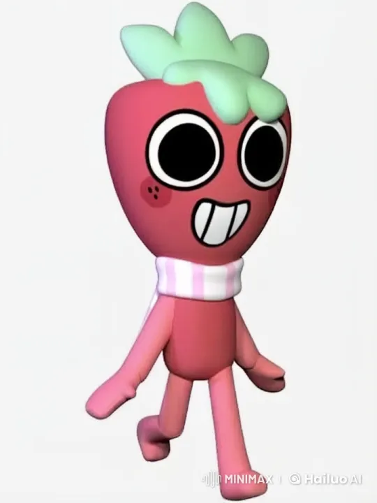 Animated Strawberry Character Celebrates with Dance – AI Generated Video | Hailuo AI